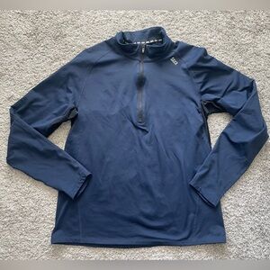 SAXX Women’s Size Large Performance Half Zip Pull On Jacket Navy Blue Athletic